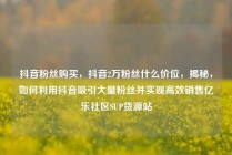 抖音粉丝购买，抖音2万粉丝什么价位，揭秘，如何利用抖音吸引大量粉丝并实现高效销售亿乐社区SUP货源站