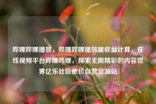 哔哩哔哩播放，哔哩哔哩播放量收益计算，在线视频平台哔哩哔哩，探索无限精彩的内容世界亿乐社区低价自营货源站