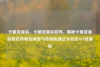 卡盟货源站，卡盟货源站官网，揭秘卡盟货源站背后的商业秘密与市场机遇亿乐社区SUP货源站