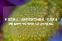 抖音买粉丝，虚拟繁荣背后的真相，抖音买粉现象解析与行业反思亿乐社区SUP货源站