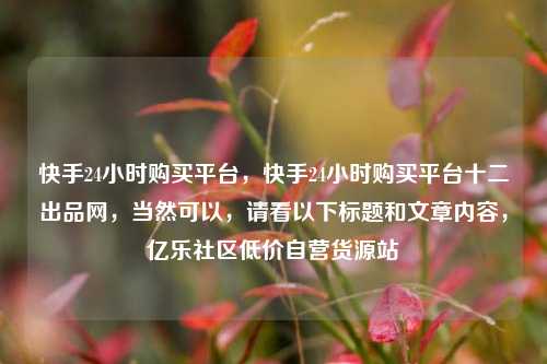 快手24小时购买平台	，快手24小时购买平台十二出品网，当然可以，请看以下标题和文章内容	，亿乐社区低价自营货源站  第1张