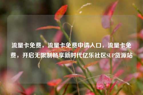 流量卡免费	，流量卡免费申请入口，流量卡免费，开启无限制畅享新时代亿乐社区SUP货源站  第1张